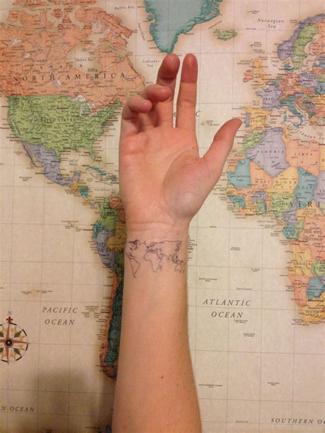 2022 World Map Outline Tattoo Ideas World Map With Major Countries | Images and Photos finder