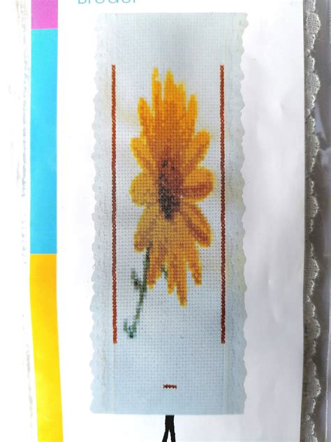 DIY Sunflower Cross Stitch Bookmark - Etsy