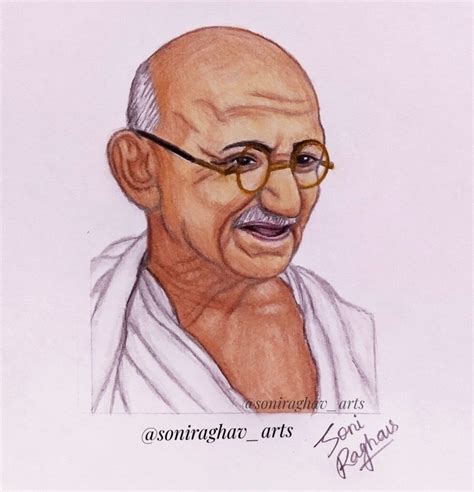 Gandhi ji easy drawing by soni raghav arts #gandhiji Colorful Drawings ...