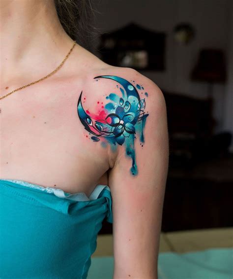 Floral Moon | Moon tattoo designs, Flower tattoo shoulder, Shoulder ...