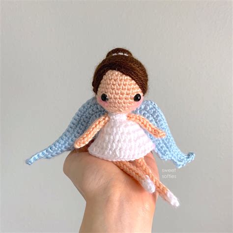 Crochet angel, crochet doll, angel wings, cute angel.crochet doll for ...