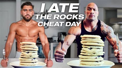 I ATE THE ROCK'S CHEAT DAY MEALS *challenge* - YouTube