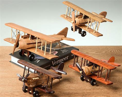 Wood Airplane Toy Handmade Wooden Toy Vintage Plane - Etsy