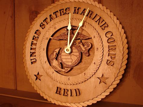 USMC Clock Clock Ideas, Us Marine Corps, Usmc, Clocks, Wall Clock, New Homes, Military, Room, Diy