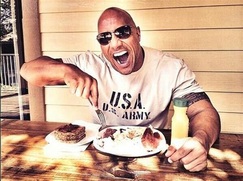 A man's breakfast with the The Rock | The rock, Ator the rock, Dwayne ...