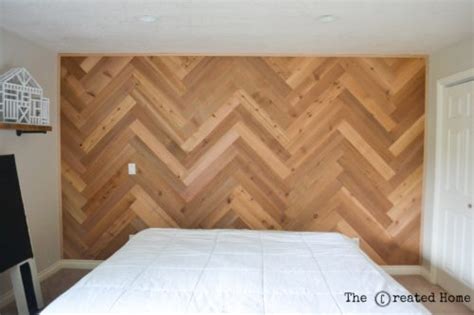 How to DIY a Herringbone Accent Wall – The Created Home