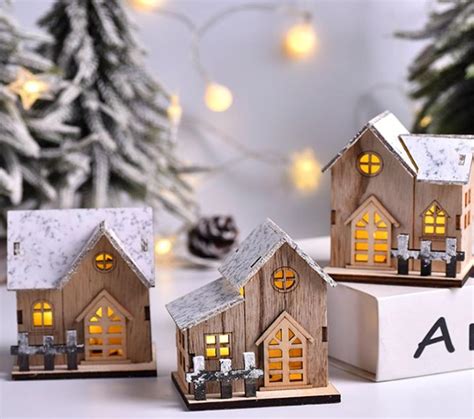 Amazon.com: Christmas Village Sets LED Lighted Christmas Village Houses ...