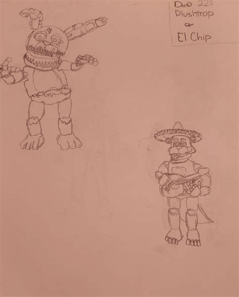 Plushtrap and El Chip by DarknessOfRose on DeviantArt