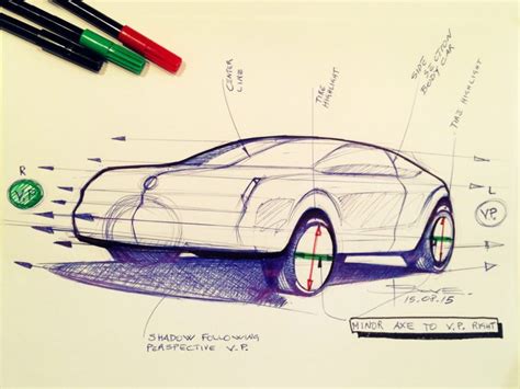 Car sketching tips: drawing wheels in perspective - Car Body Design