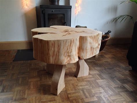 Tree trunk coffee table and handmade legs | Tree trunk coffee table, Coffee table, Table