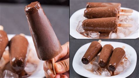 CHOCOLATE KULFI RECIPE | 3 INGREDIENTS CHOCOLATE KULFI ICE CREAM | HOME ...