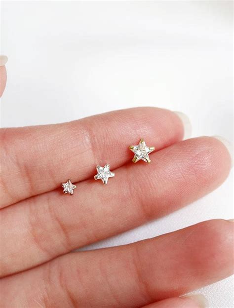 tiny crystal star earrings – kindlingandco