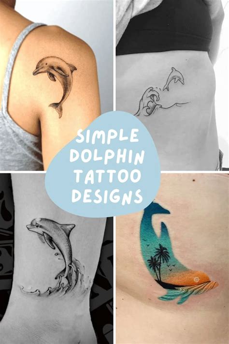 73 Simple Dolphin Tattoo Designs for Females | Dolphins tattoo, Ocean ...