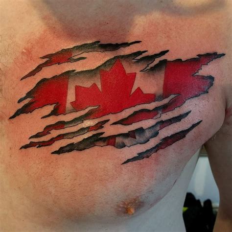 Happy Canada Day! Check out my Canadian flag themed tattoo. Done by Chris Winterson of ...