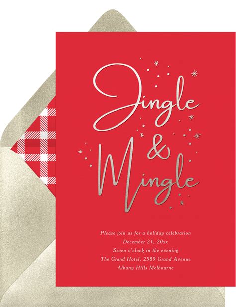 Modern Jingle & Mingle Invitations | Greenvelope.com