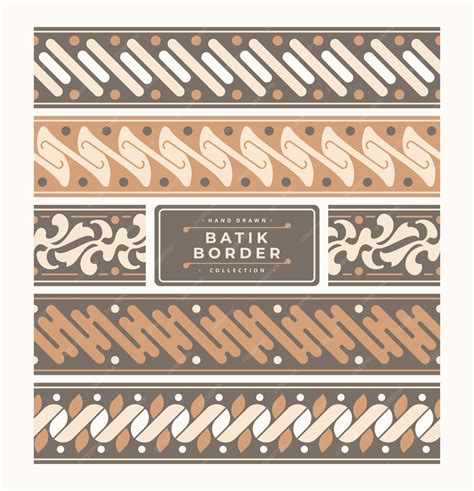 Premium Vector | Elegant batik border vector collection