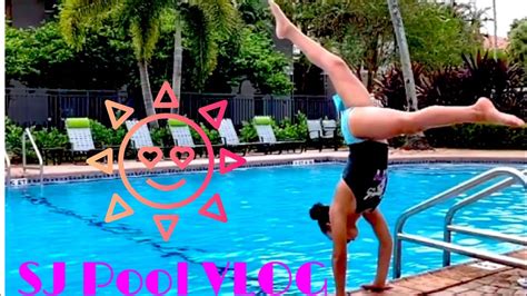 GYMNASTICS and fun at the POOL!! GYMNASTICS pool VLOG!! - YouTube