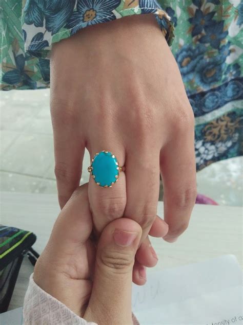 Feroza Ring in Gold | Delicate silver rings, Turquoise jewelry rings, Gold ring designs