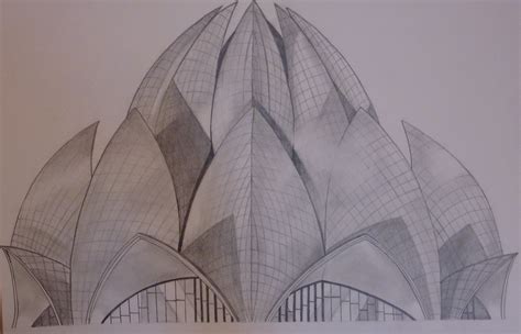 A pencil drawing of the Lotus Temple : Things I Like | Flickr