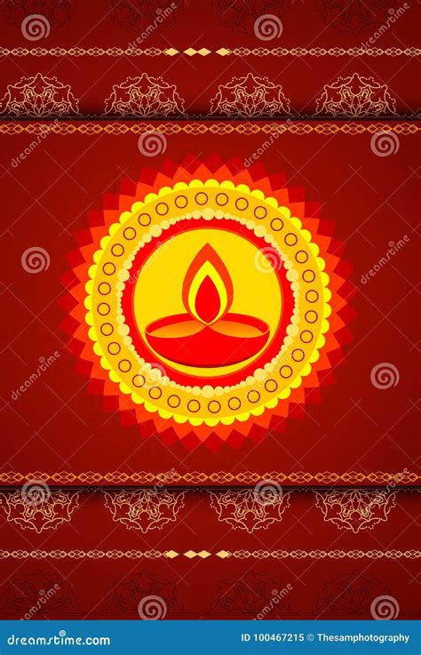 Festival of Colors -earthen Lamp, Diwali Stock Illustration ...