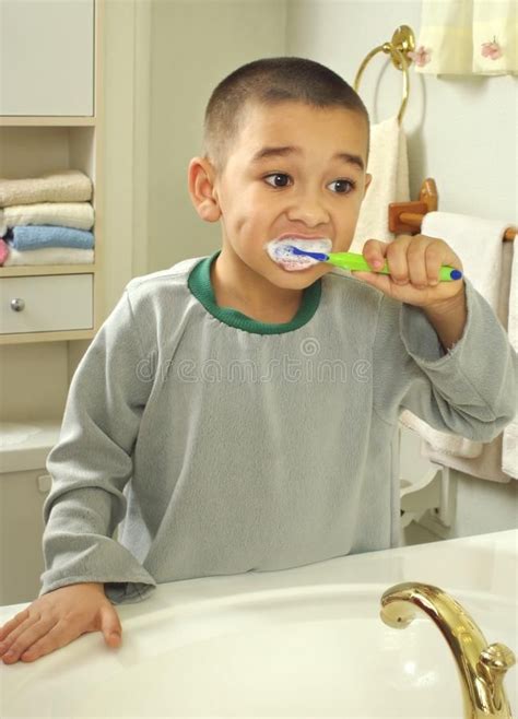 Kid brushing teeth. Six-year-old hispanic boy brushing his teeth in the bathroom , #Sponsored, # ...