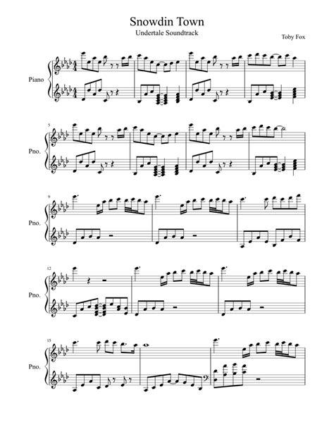 Snowdin Town Sheet music for Piano (Solo) | Musescore.com