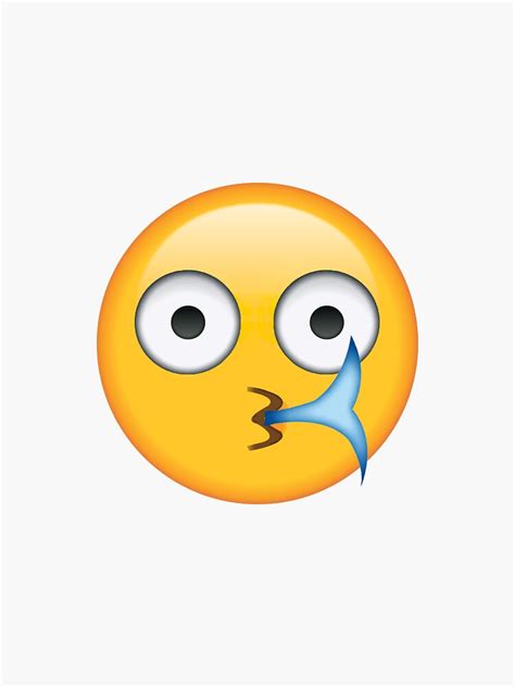 "Spitting Secret Emoji | funny internet meme" Sticker by secretemojis | Redbubble