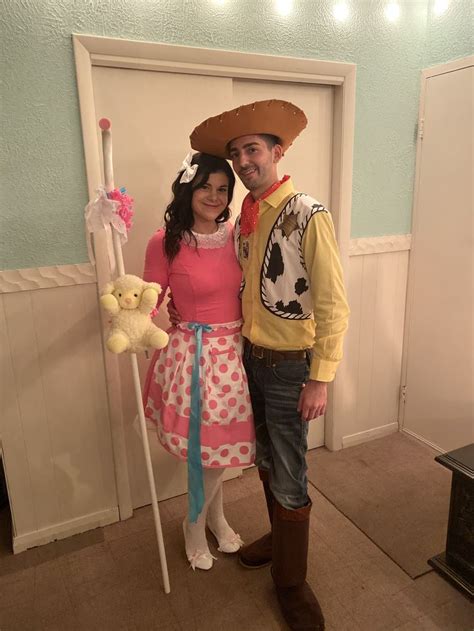 Bo Peep and Woody Costume | Cute couple halloween costumes, Woody ...