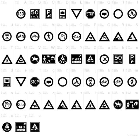 traffic signs tfb font | Fonts2u.com