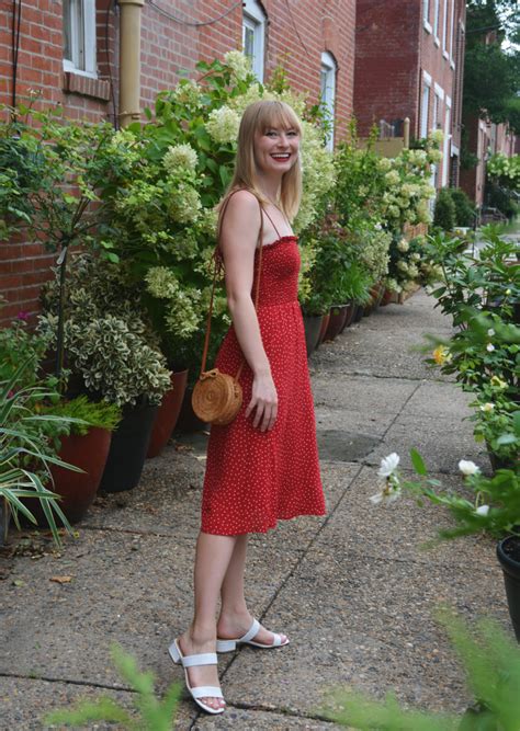 A Strappy Red Sundress | Organized Mess | Red sundress, Sundress, Polka ...