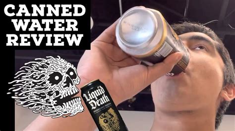 Liquid death sparkling water review! - YouTube