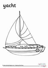 Yacht Coloring Page sketch template