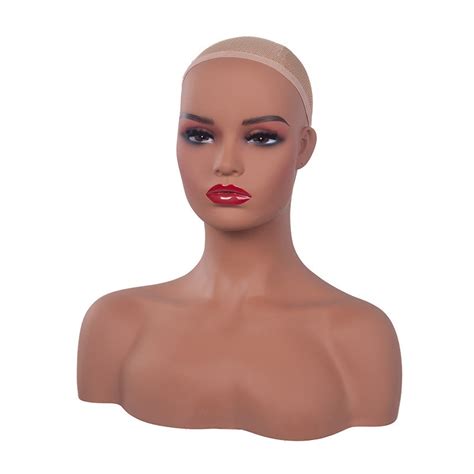 Women's Fake Head Props Hat Jewelry Display Stand Mannequin - ReHair System