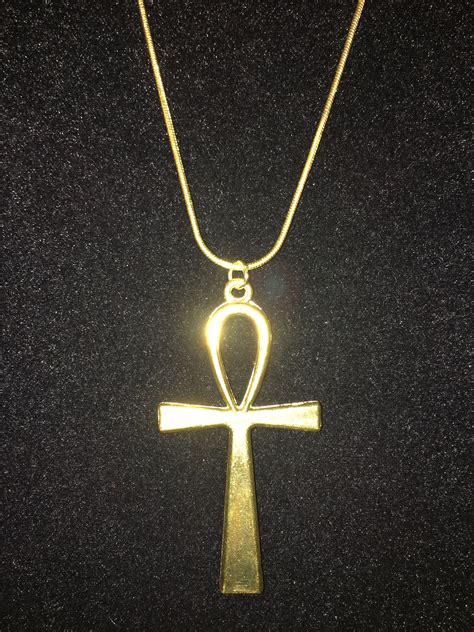 Ancient Egyptian Style Ankh Pendant Gold Plated Jewelry Necklace by LuxorTrades on Etsy ...