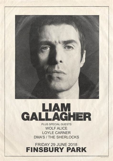 LIAM GALLAGHER As You Were 2018 UK Tour: LONDON Poster