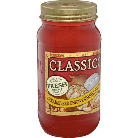 Classico Caramelized Onion and Roasted Garlic Pasta Sauce 24 oz Jar ...