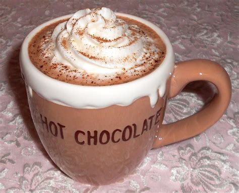 Hot cocoa in a Hot Chocolate mug filled with whipped cream | Hot chocolate mug, Whipped cream ...