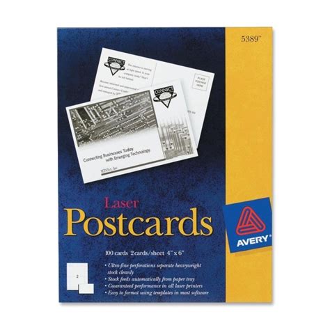 Avery Postcard Template 5389 | williamson-ga.us