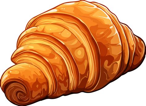 AI generated Cute croissant in cartoon style 37214983 PNG