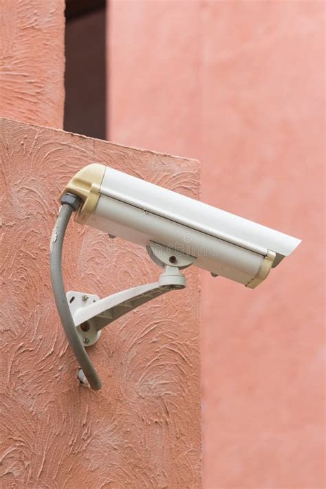Outdoor Security Cameras on the Pole Stock Image - Image of looking, blue: 31365025