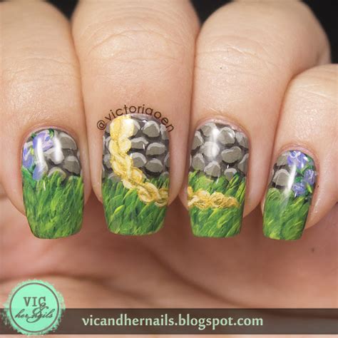 Vic and Her Nails: Digital Dozen Does Re-creation - Day 1: Rapunzel by Pointless Cafe