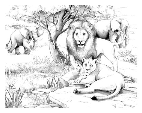 Lion Drawing Color at GetDrawings | Free download