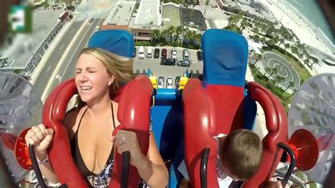 Funniest Slingshot Ride Reactions || Funny Slingshot Ride Compilation - YouTube