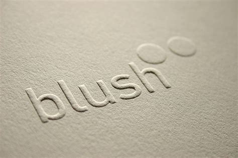 Blind embossed type on 300gsm cotton paper, Blush°° Publishing Limited ...