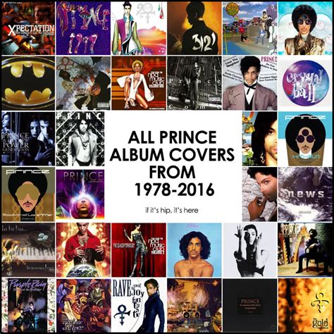 All The Prince Album Covers In Chronological Order - if it's hip, it's here