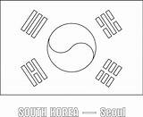 Flag Of South Korea Coloring Page Free Printable  sketch template