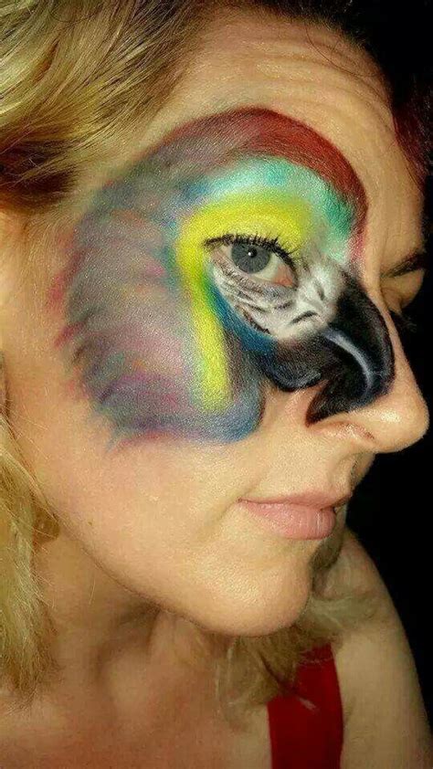 Parrot face paint