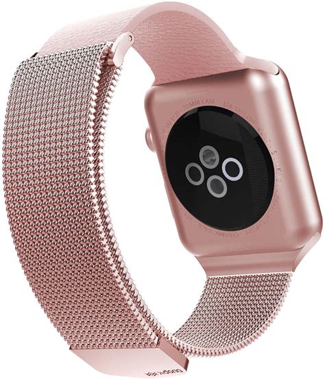 Raptic Hybrid Mesh Watch Band for Apple Watch® 42mm, 44mm, 45mm Rose ...