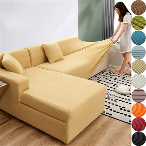 Buy XHTANG Waterproof sofa cover sofa covers for L-shape sofa elastic ...