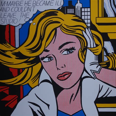 Roy Lichtenstein (d'après) : May be Girl - Sérigraphie - Art contemporain - Plazzart